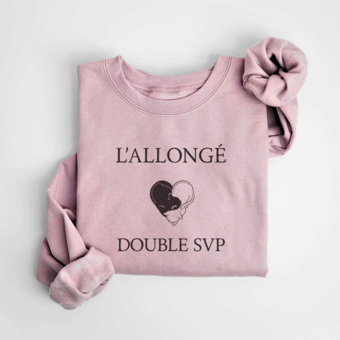 SWEATSHIRT ALLONGÉ DOUBLE - ROSE