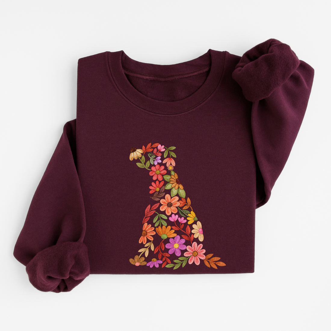 Sweatshirt Chien Floral