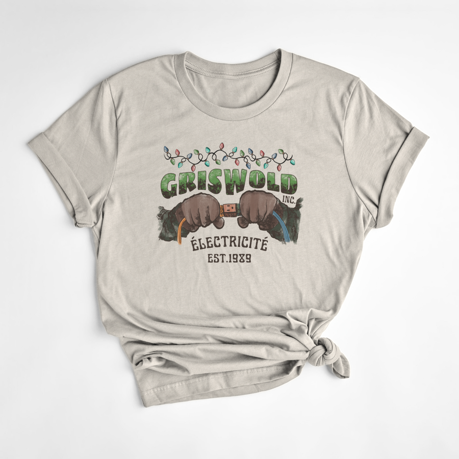 T-SHIRT GRISWOLD ÉLECTRICITÉ - AMANDE