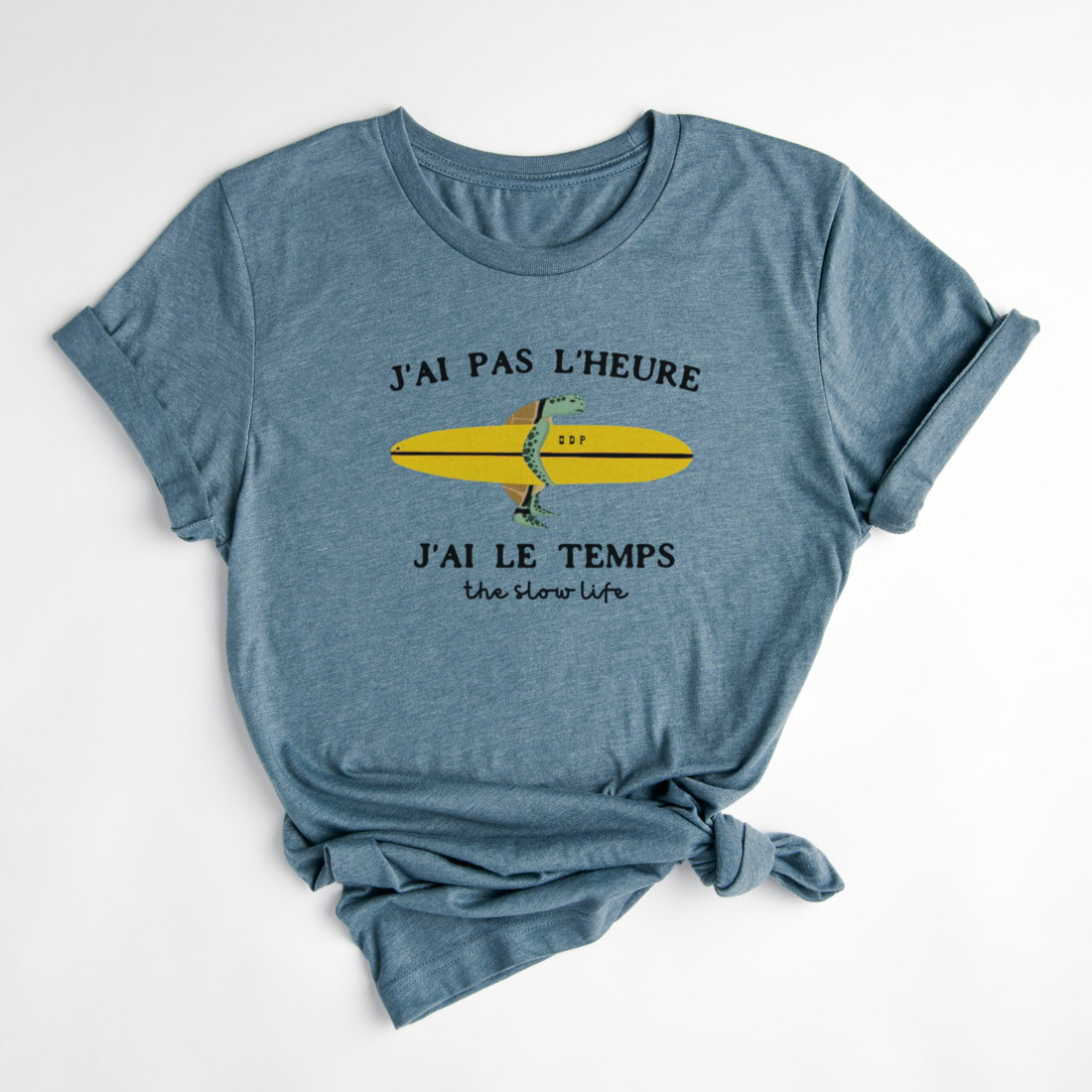 T-SHIRT LE TEMPS - ARDOISE