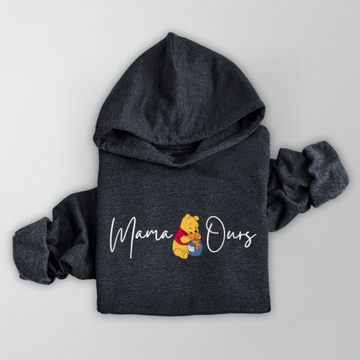 HOODIE MAMAN OURS - CHARBON