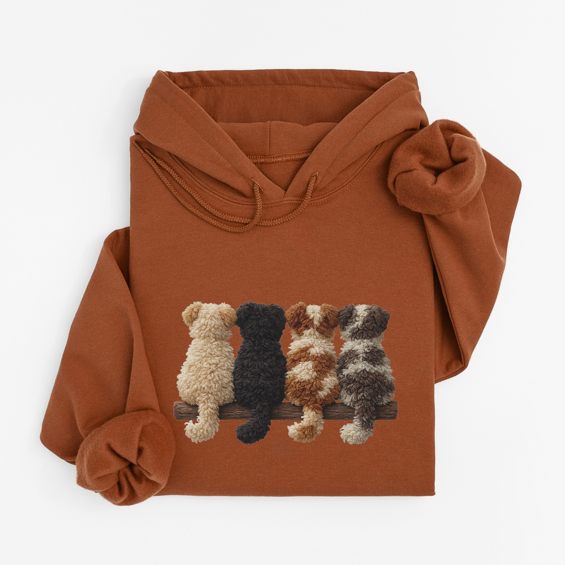 Hoodie Chiens De Dos Effet Patch