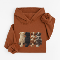 Hoodie Chiens De Dos Effet Patch
