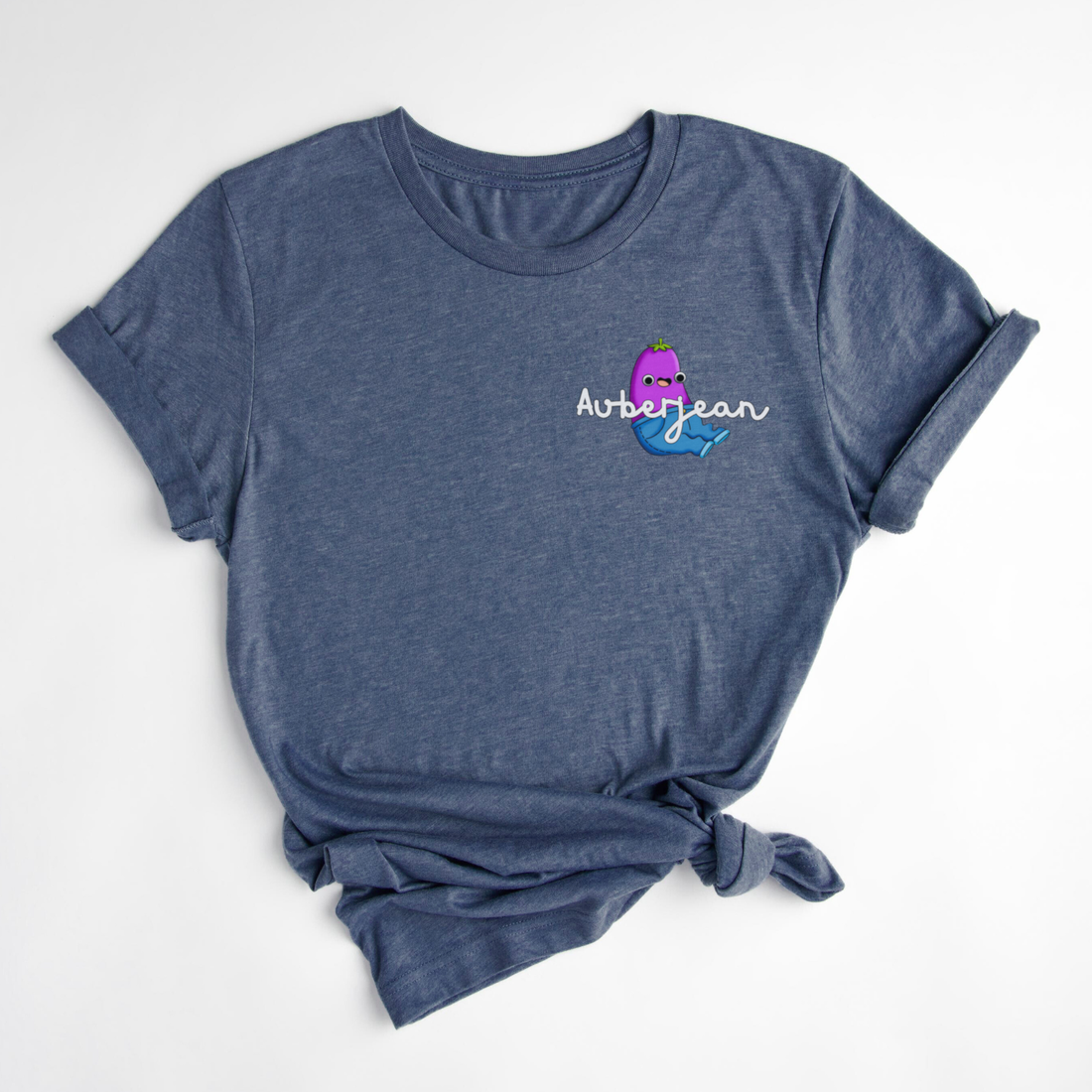 T-SHIRT AUBERJEAN - BLEUET