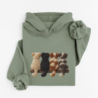 Hoodie Chiens De Dos Effet Patch