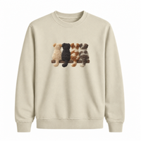 Sweatshirt Chiens De Dos Effet Patch