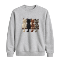 Sweatshirt Chats De Dos Effet Patch
