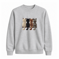 Sweatshirt Chats De Dos Effet Patch