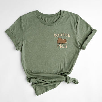 T-SHIRT TOUTOU RIEN - OLIVE