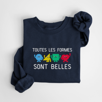 SWEATSHIRT TOUTES LES FORMES - MARINE