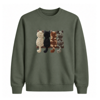 Sweatshirt Chats De Dos Effet Patch