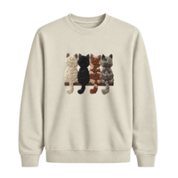 Sweatshirt Chats De Dos Effet Patch