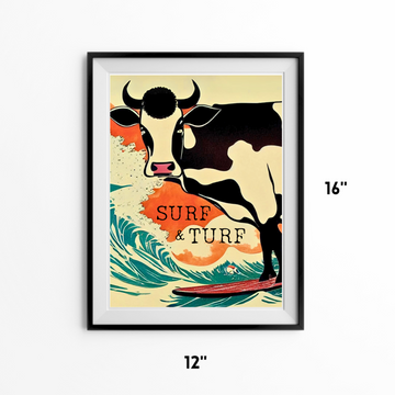 AFFICHE SURF AND TURF