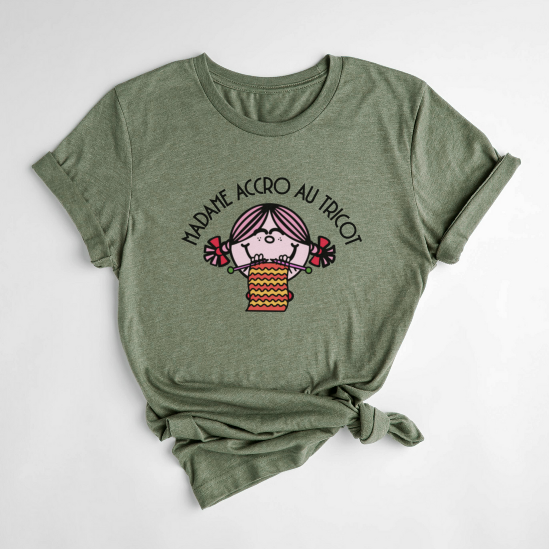 T-SHIRT MADAME TRICOT - OLIVE
