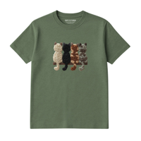 T-Shirt Chats De Dos Effet Patch
