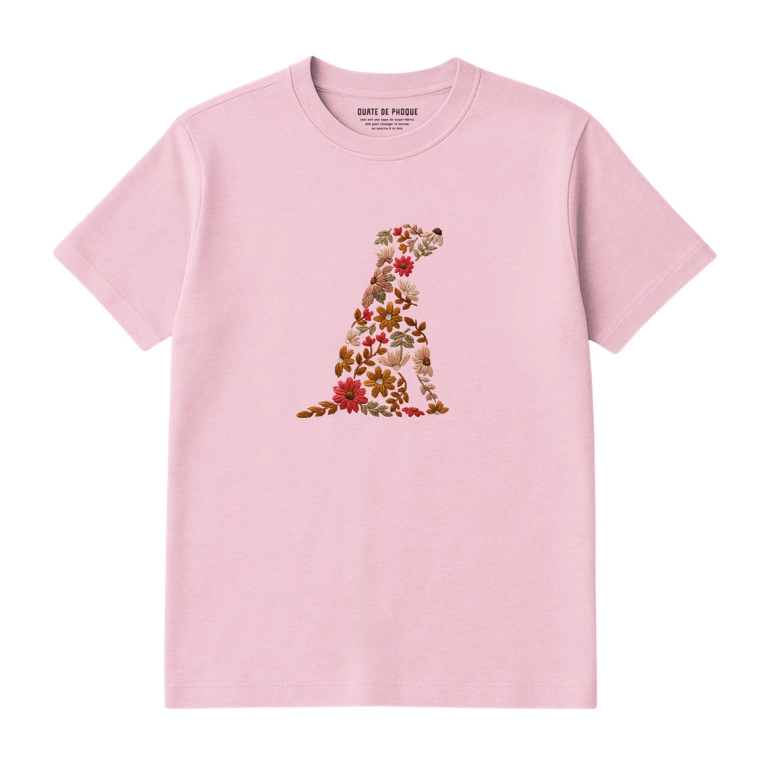 T-Shirt Chien De Fleurs