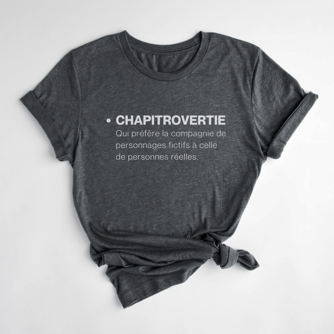 T-SHIRT CHAPITROVERTIE - CHARBON