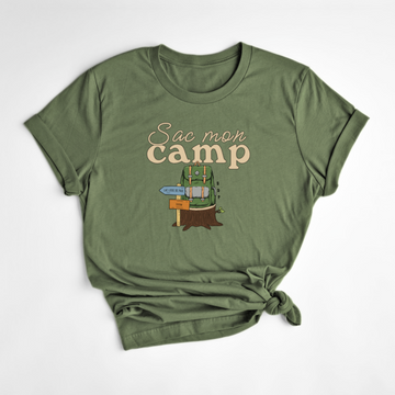 T-SHIRT SAC MON CAMP - SAUGE