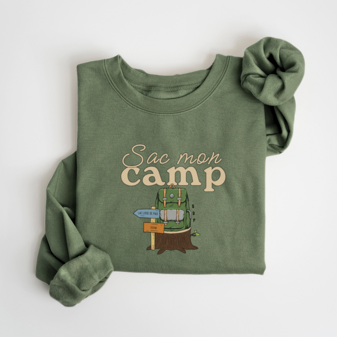 SWEATSHIRT SAC MON CAMP - SAUGE