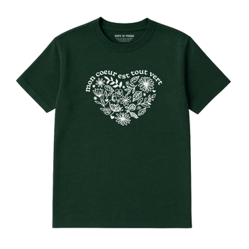 T-Shirt Coeur Tout Vert
