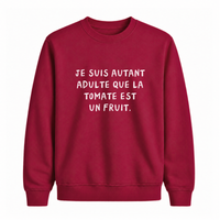 Sweatshirt Adulte Tomate