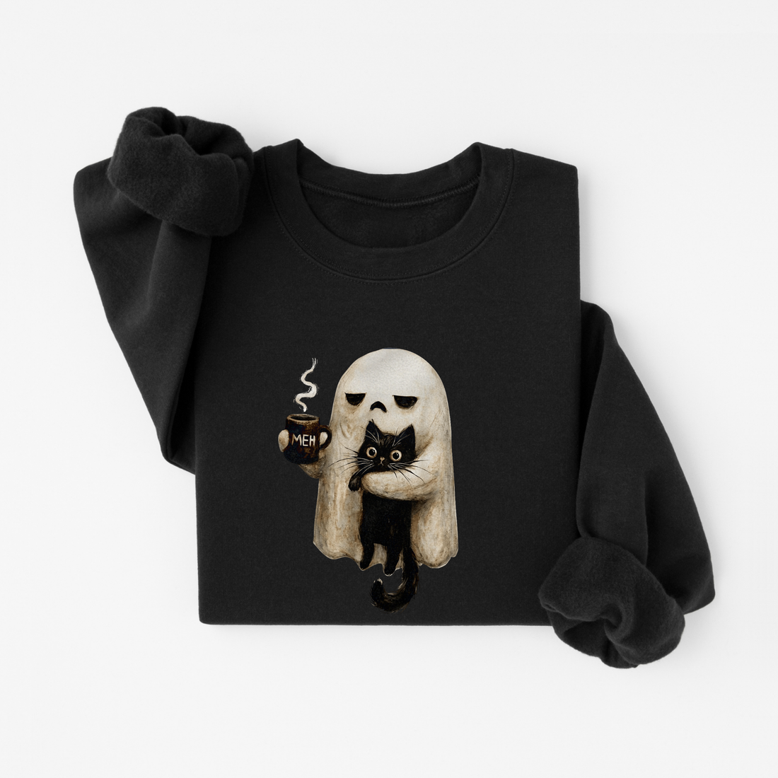 Sweatshirt Fantôme Chat - Enfant
