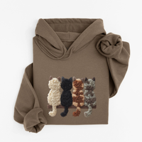 Hoodie Chats De Dos Effet Patch