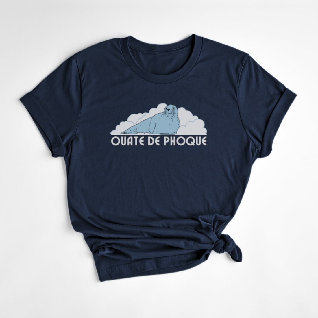 T-SHIRT OUATE DE PHOQUE - MARINE