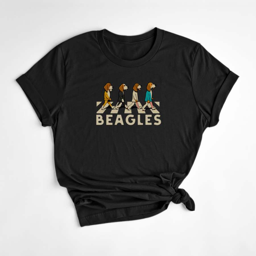 T-SHIRT THE BEAGLES - NOIR