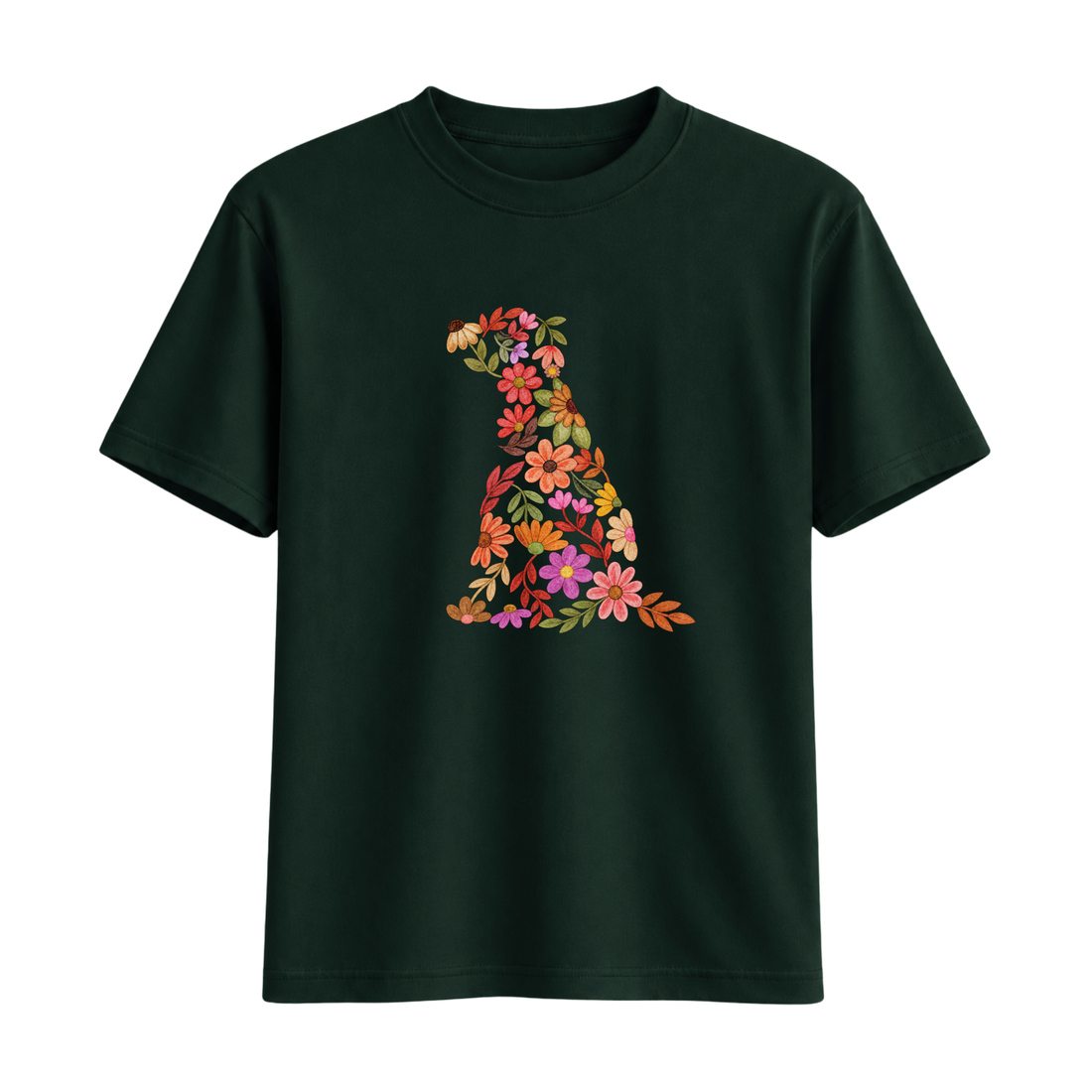 T-Shirt Chien Floral