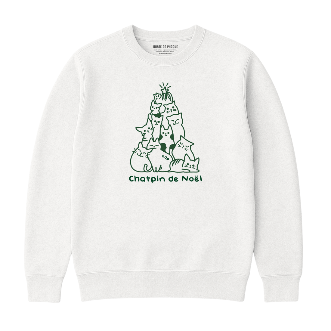Sweatshirt Chatpin De Noël