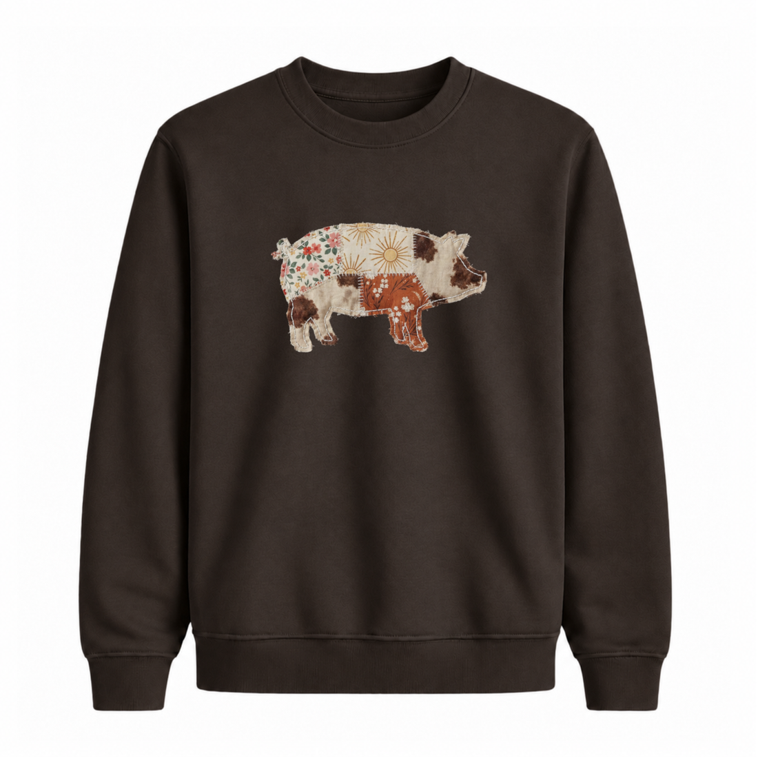 Sweatshirt Cochon Western Effet Patch