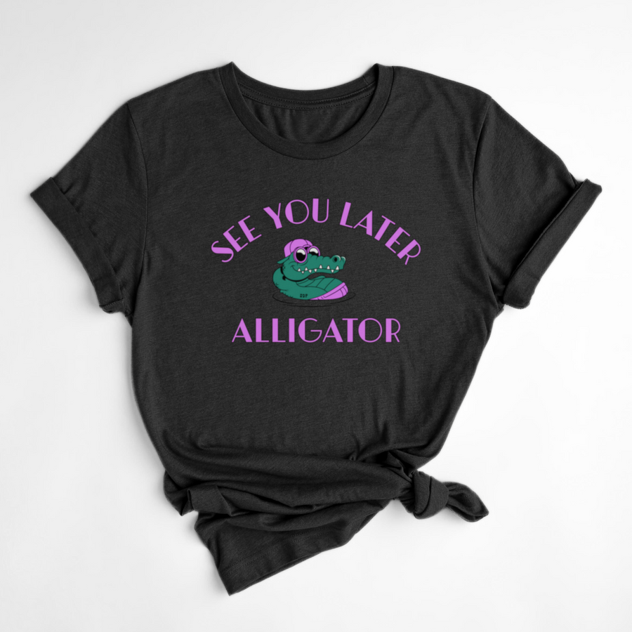 T-SHIRT ALLIGATOR - NOIR