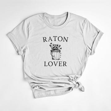 T-SHIRT RATON LOVER - BLANC