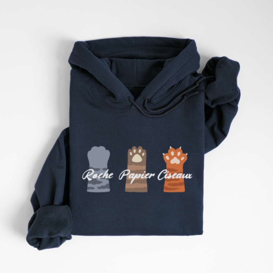 HOODIE ROCHE PAPIER - MARINE