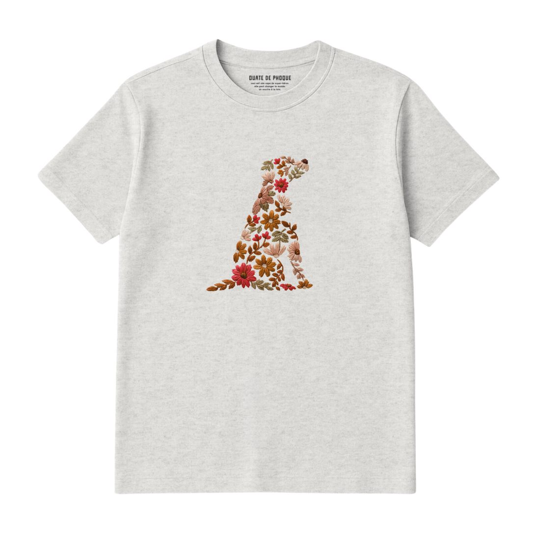 T-Shirt Chien De Fleurs