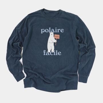 LONGSLEEVE POLAIRE FACILE - MARINE