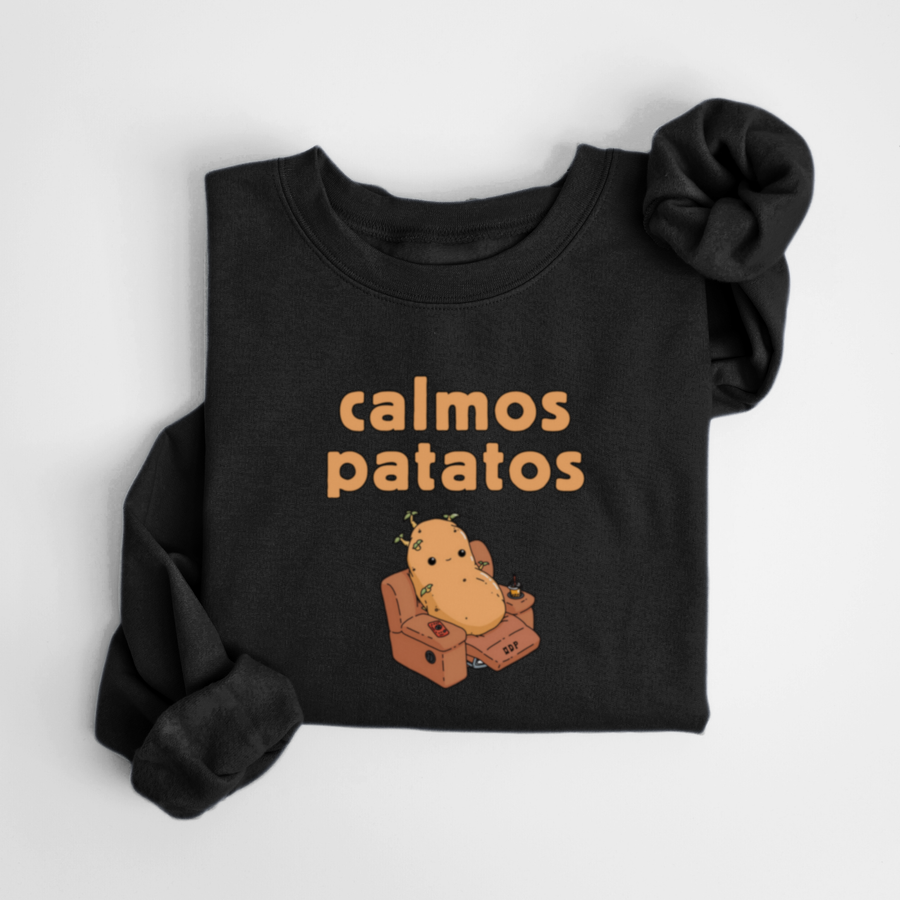 SWEATSHIRT CALMOS PATATOS - NOIR