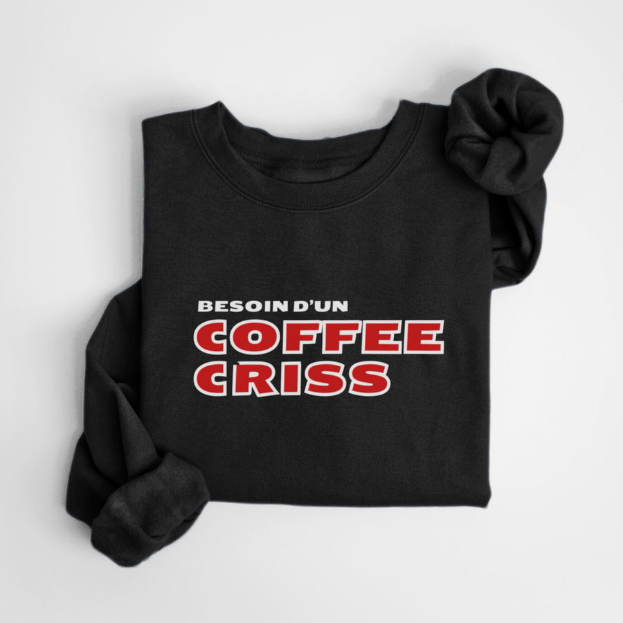 SWEATSHIRT COFFEE CRISP - NOIR