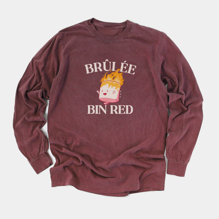 LONGSLEEVE BRÛLÉE BIN RED - BORDEAUX