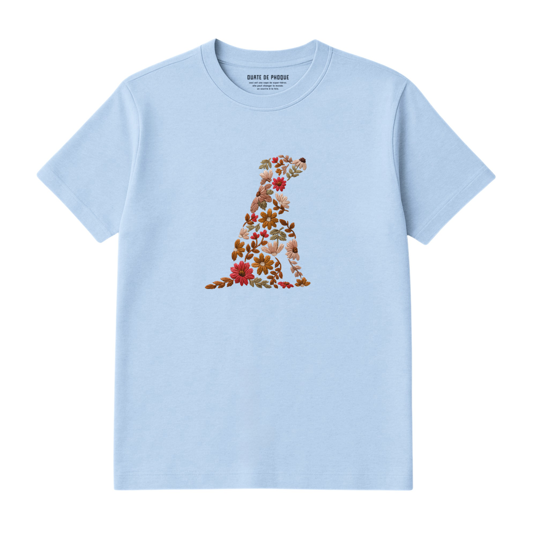 T-Shirt Chien De Fleurs