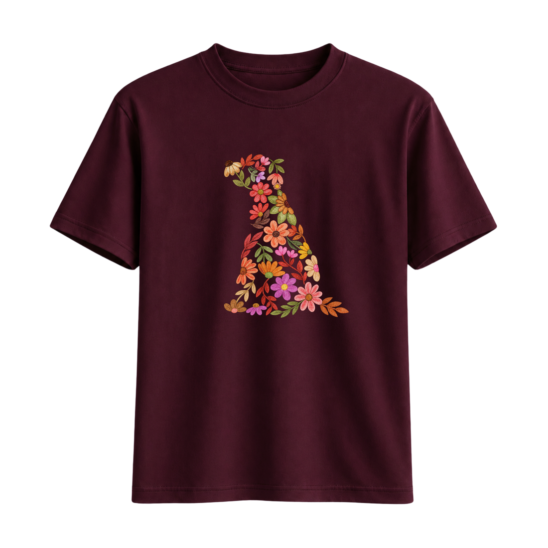 T-Shirt Chien Floral