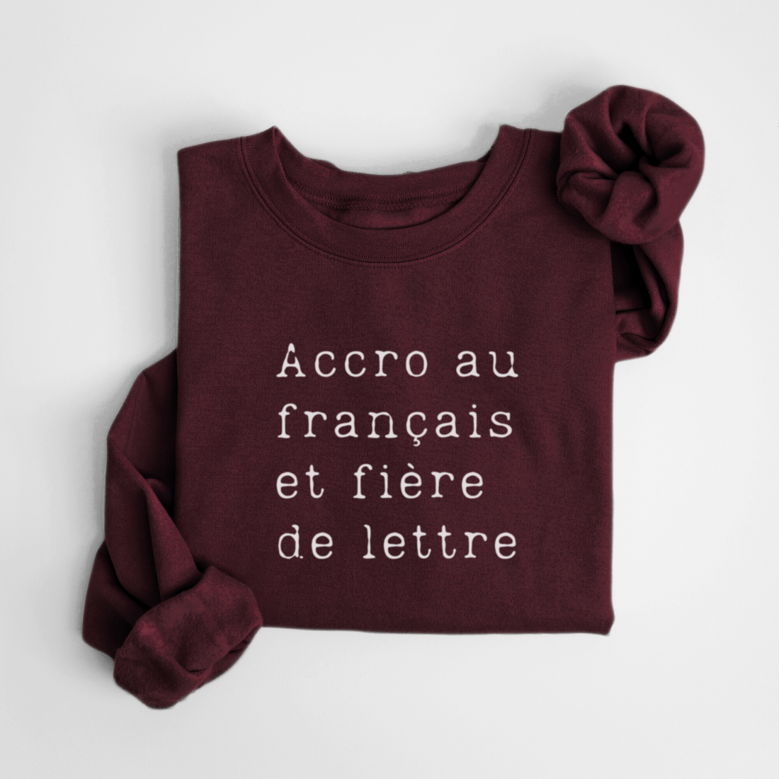 SWEATSHIRT FIÈRE DE LETTRE - BORDEAUX