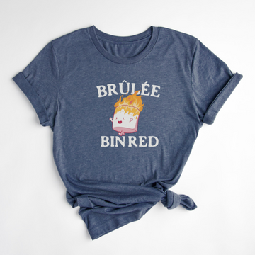 T-SHIRT BRÛLÉE BIN RED - BLEUET