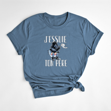 T-SHIRT J'ESSUIE TON PÈRE - DENIM