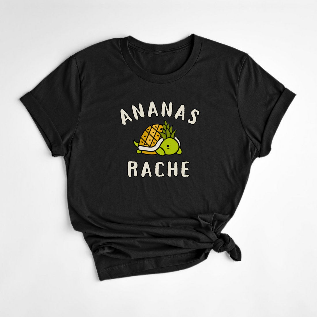 T-SHIRT ANANAS RACHE - NOIR