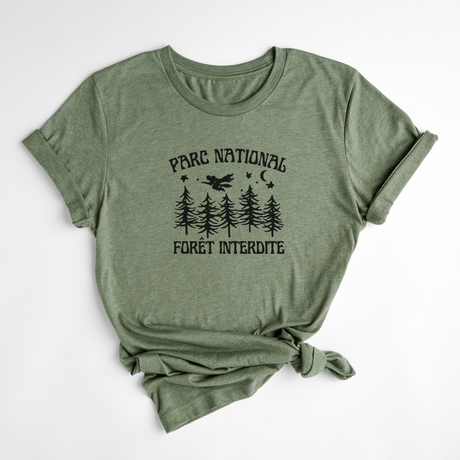 T-SHIRT FORÊT INTERDITE - OLIVE