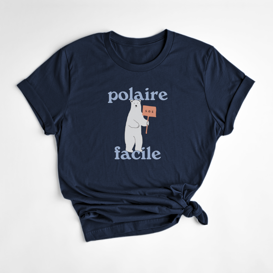 T-SHIRT POLAIRE FACILE - MARINE