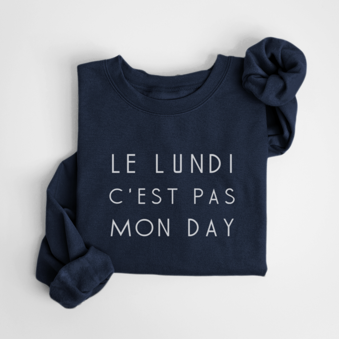 SWEATSHIRT PAS MONDAY - MARINE