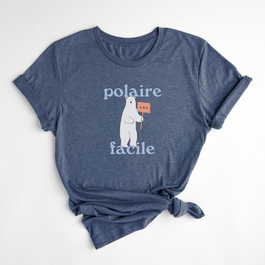 T-SHIRT POLAIRE FACILE - BLEUET